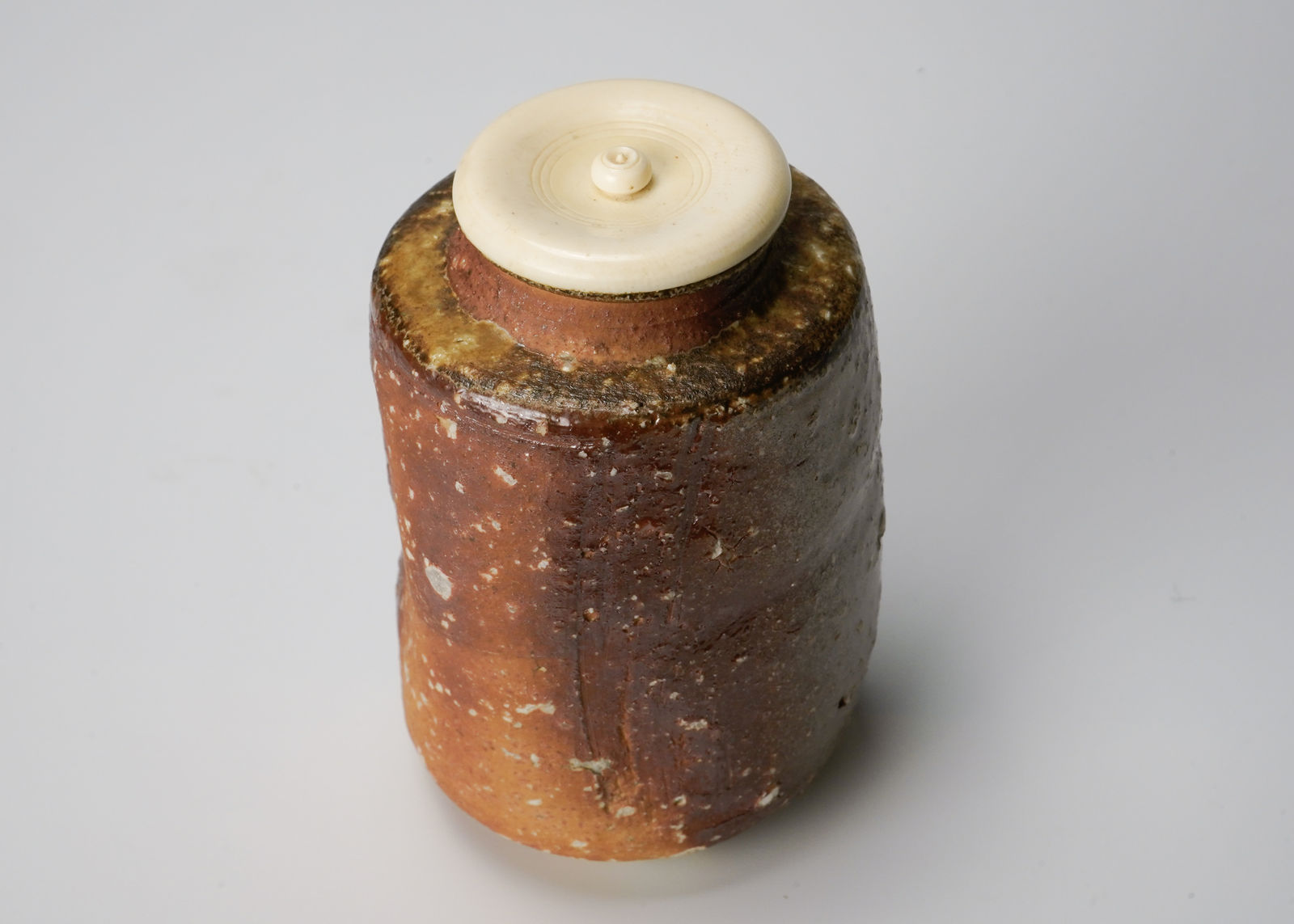 UEDA Naokata Ⅴ 五代 上田直方, Shigaraki Tea Caddy 信楽茶入