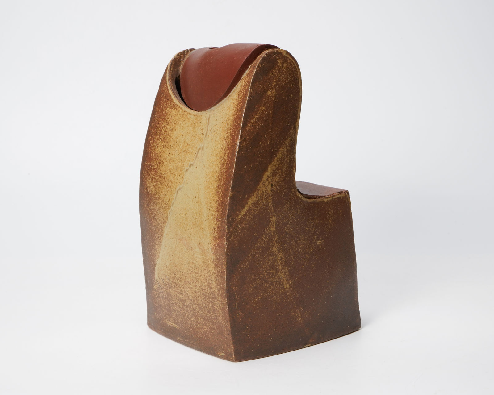 Kiyomizu Rokubei VII 七世清水六兵衛, Stoneware Flower Vase “Seki-Ka-To 5" 席花陶・五, 1989