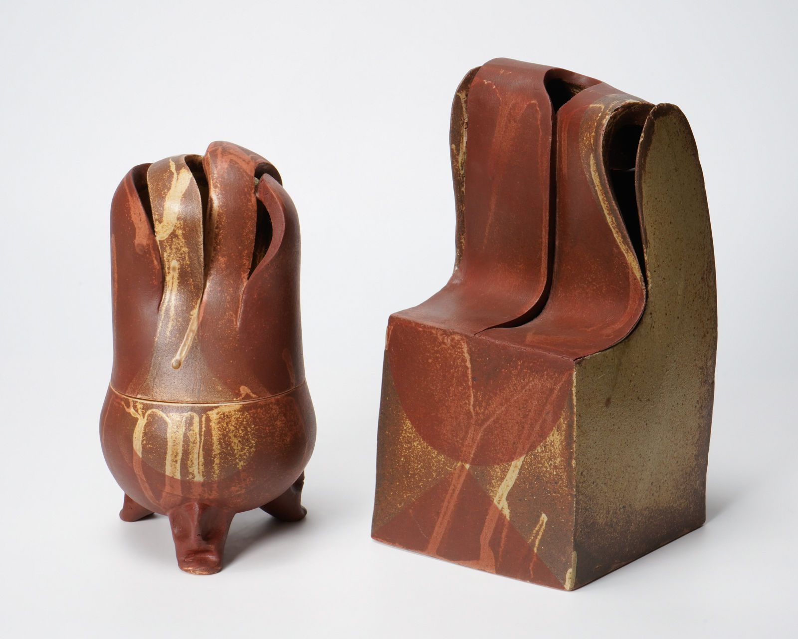 Kiyomizu Rokubei VII 七世清水六兵衛, Stoneware Flower Vase “Seki-Ka-To 5" 席花陶・五, 1989