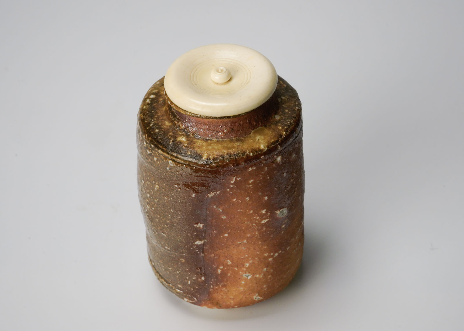 UEDA Naokata Ⅴ 五代 上田直方, Shigaraki Tea Caddy 信楽茶入