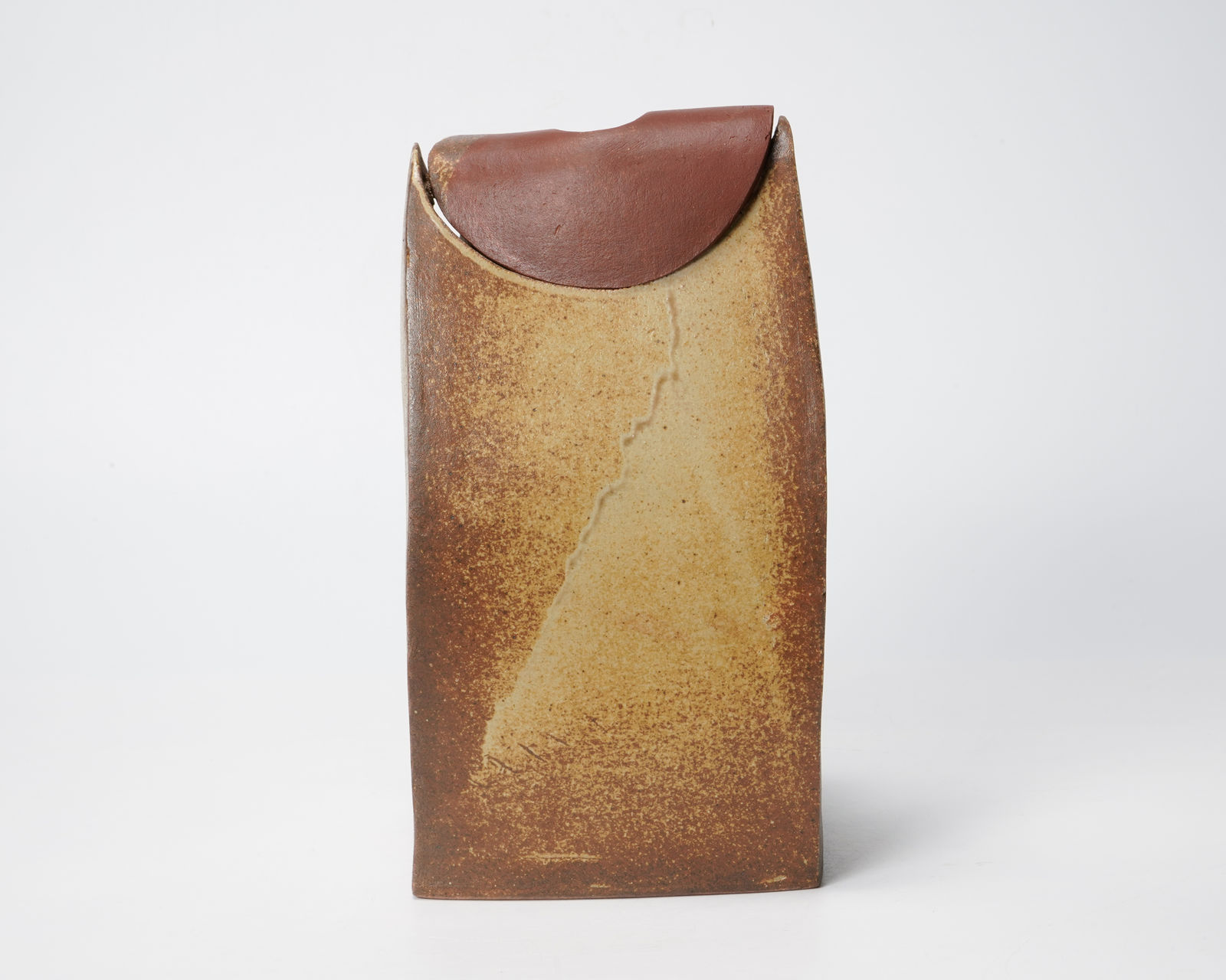 Kiyomizu Rokubei VII 七世清水六兵衛, Stoneware Flower Vase “Seki-Ka-To 5" 席花陶・五, 1989