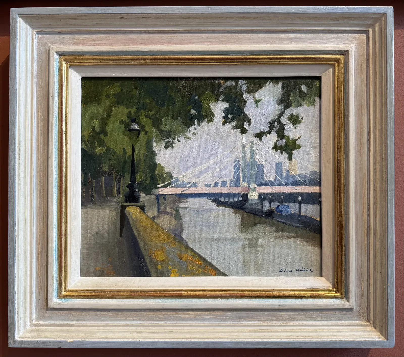 Daisy Sims Hilditch, The Albert Bridge, misty light, 2025