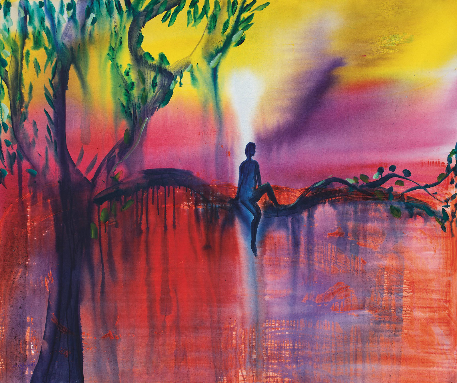 Omar Mahfoudi, The blue lady, 2023