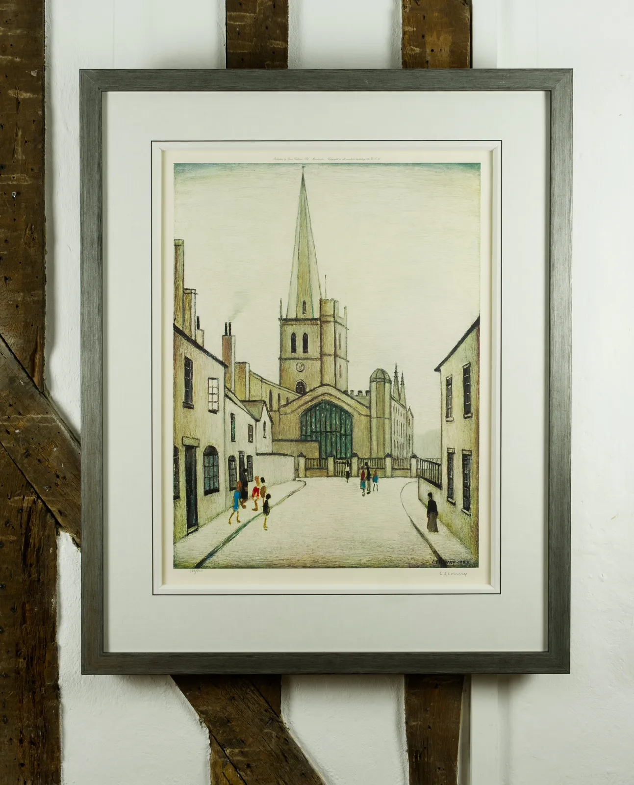 L.S Lowry, Burford Church , 1973
