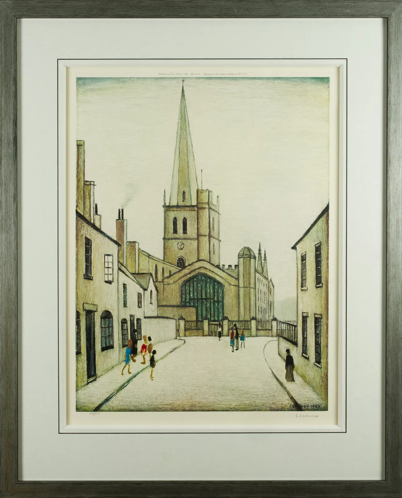 L.S Lowry, Burford Church , 1973