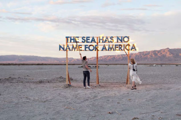 Robert Montgomery, The Sea Has No Name For America, 2018