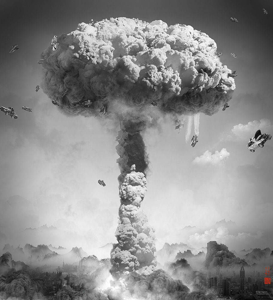 Yang Yongliang, A Cloud On The Horizon, 2008