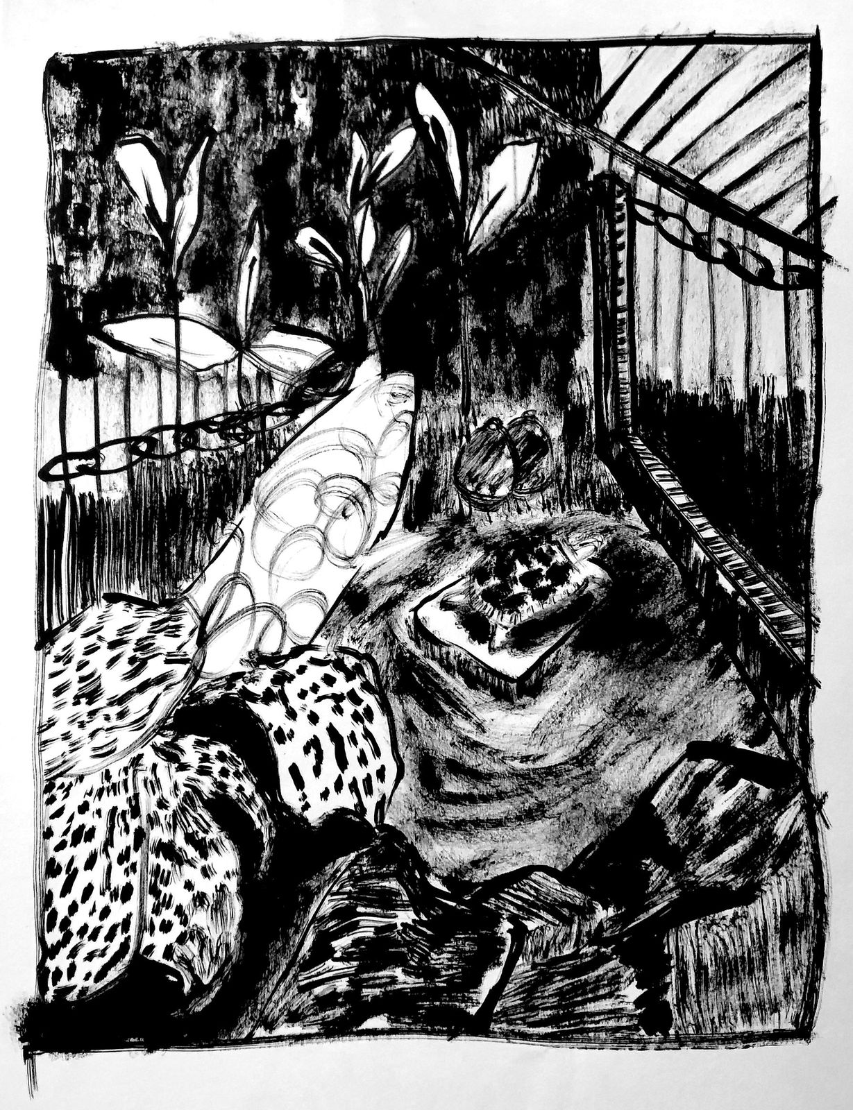 Charlotte Johnston, Kerassi and the Tree Nymph (study), 2016