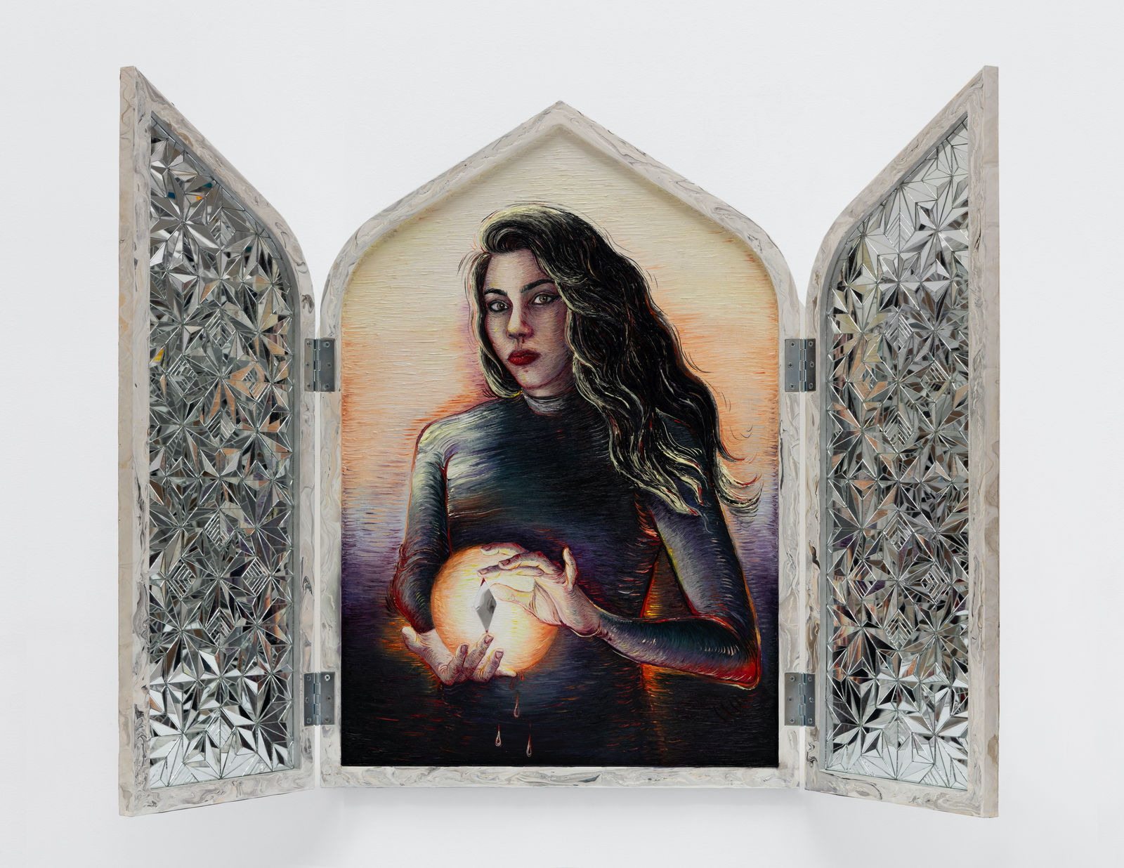 Mahsa Merci, Wet Light in Midnight (Artist’s Portrait), 2025