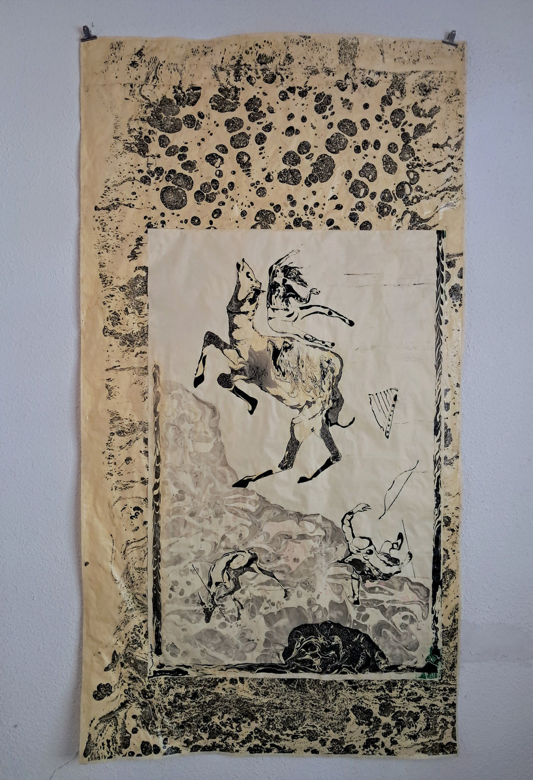 Shahryar Hatami, "Third leg" No2 (Inspired by the story of Bahram V and Azadeh from Ferdowsi's Shahnameh), 2024