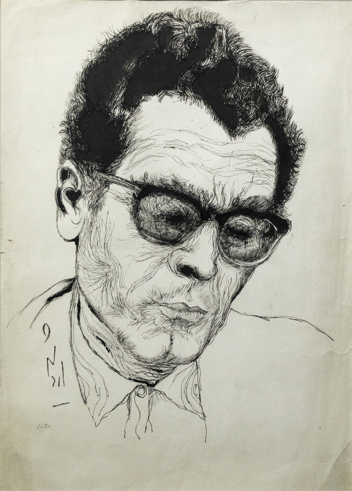 Ardeshir Mohassess, Portrait of Parviz Shapour, 1349