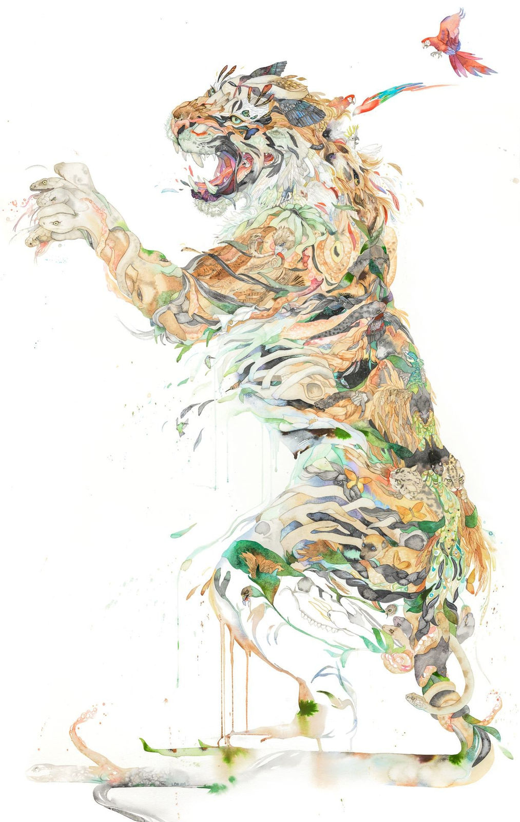 Laura Ball, Sumatran Tiger Creature - Standing, 2019