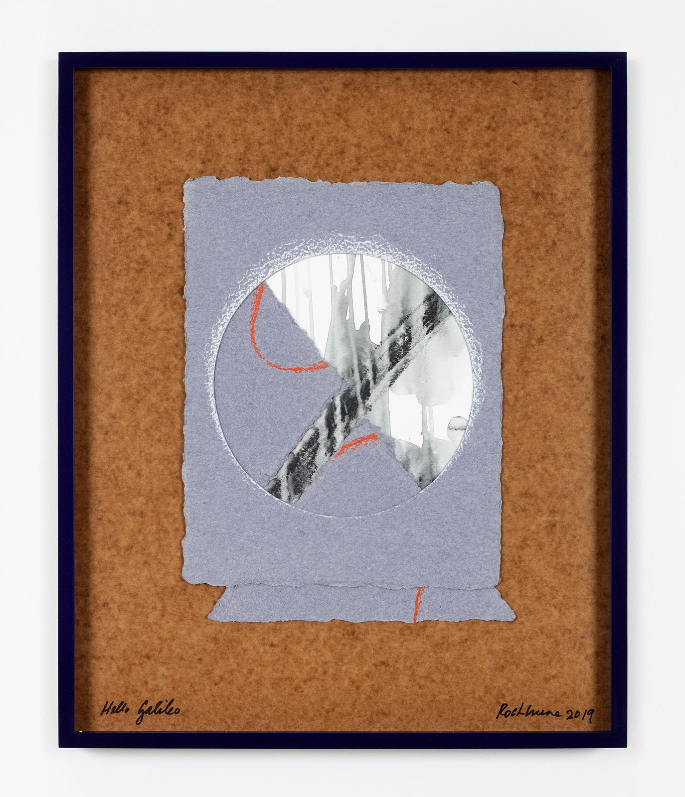 Dorothea Rockburne, Blue Collage, Hello Galileo, 2019