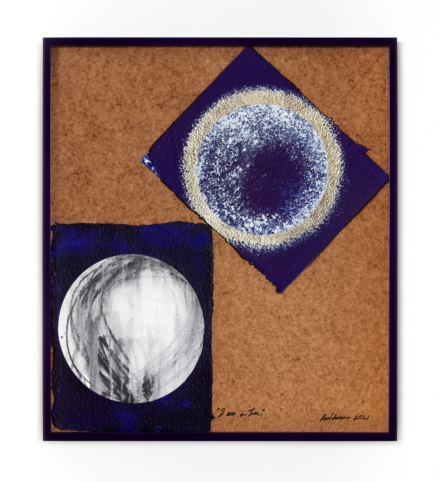 Dorothea Rockburne, Blue Collage, I Am A Tree, 2021