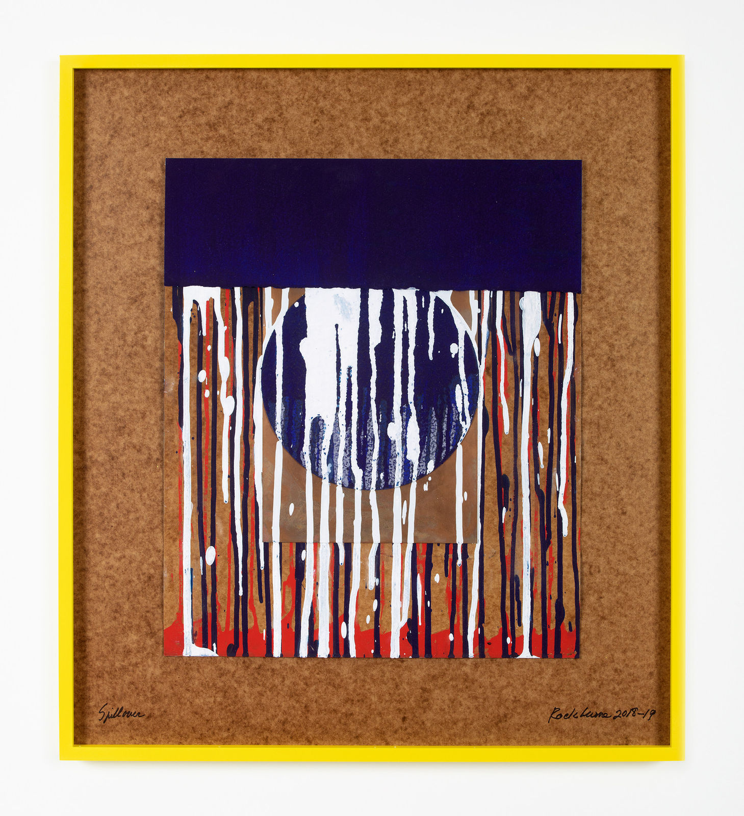 Dorothea Rockburne, Blue Collage, Spillover, 2018-19