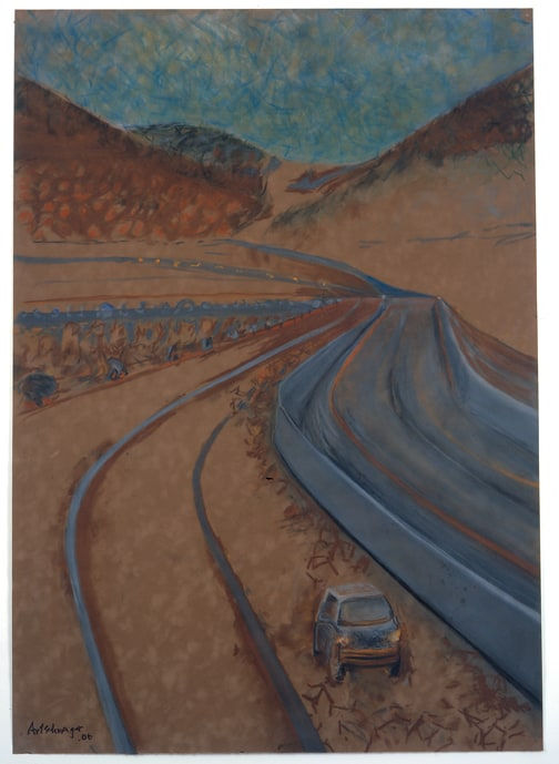 Richard Artschwager, Untitled (Brown velvet road), 2006