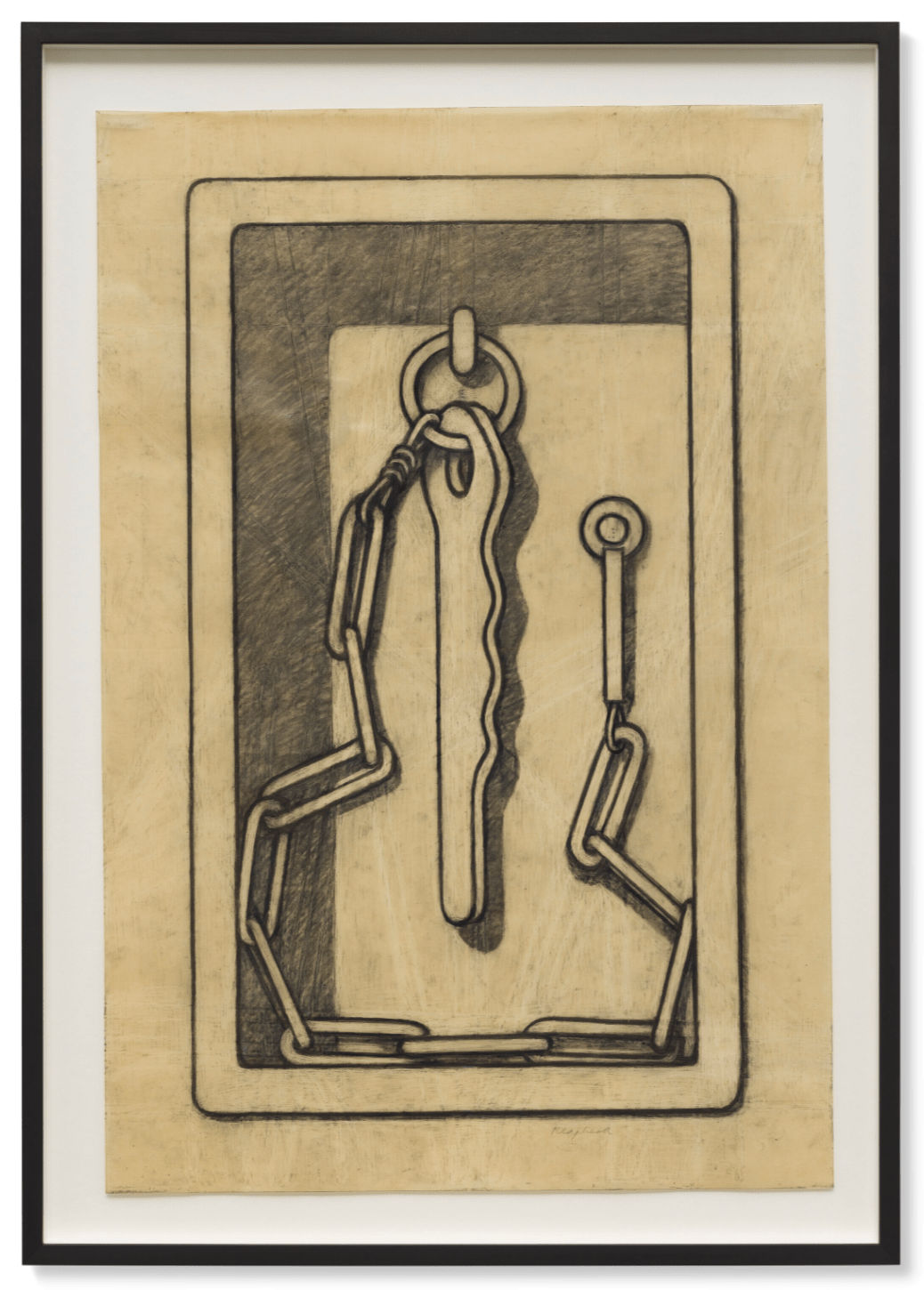 Konrad Klapheck, Zeichnung zu der verhinderte Apostel (Drawing for Prevented Apostle), 1992