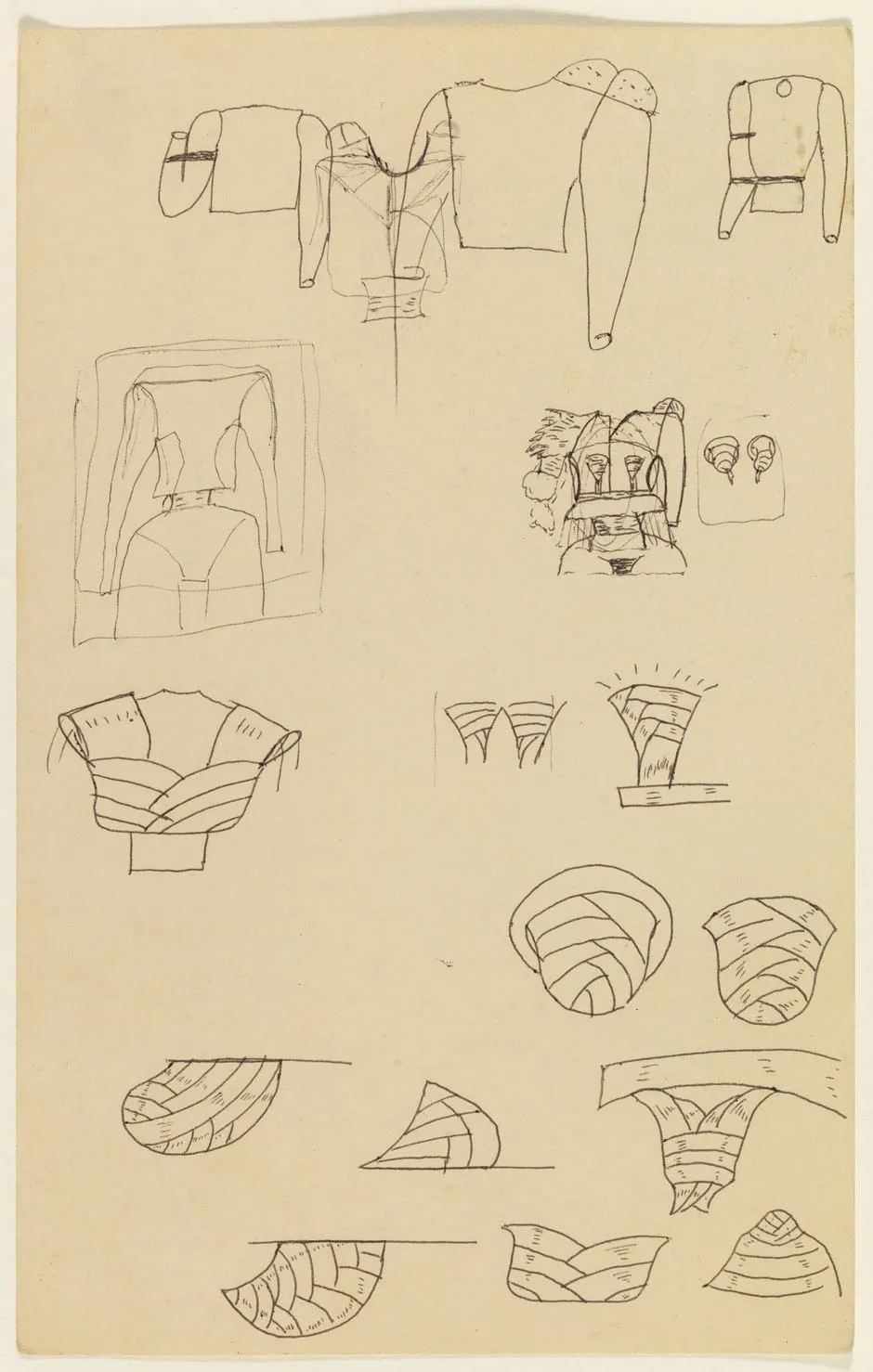 Christina Ramberg, Untitled (Weaving and Shirts), ca. 1974