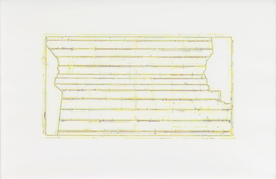 Julia Fish, Trace 1: after Threshold, SouthEast [Spectrum: Yellow], 2010, 2013