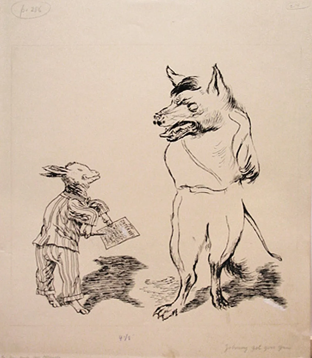 George Grosz, Johnny, Get Your Gun, ca. 1941