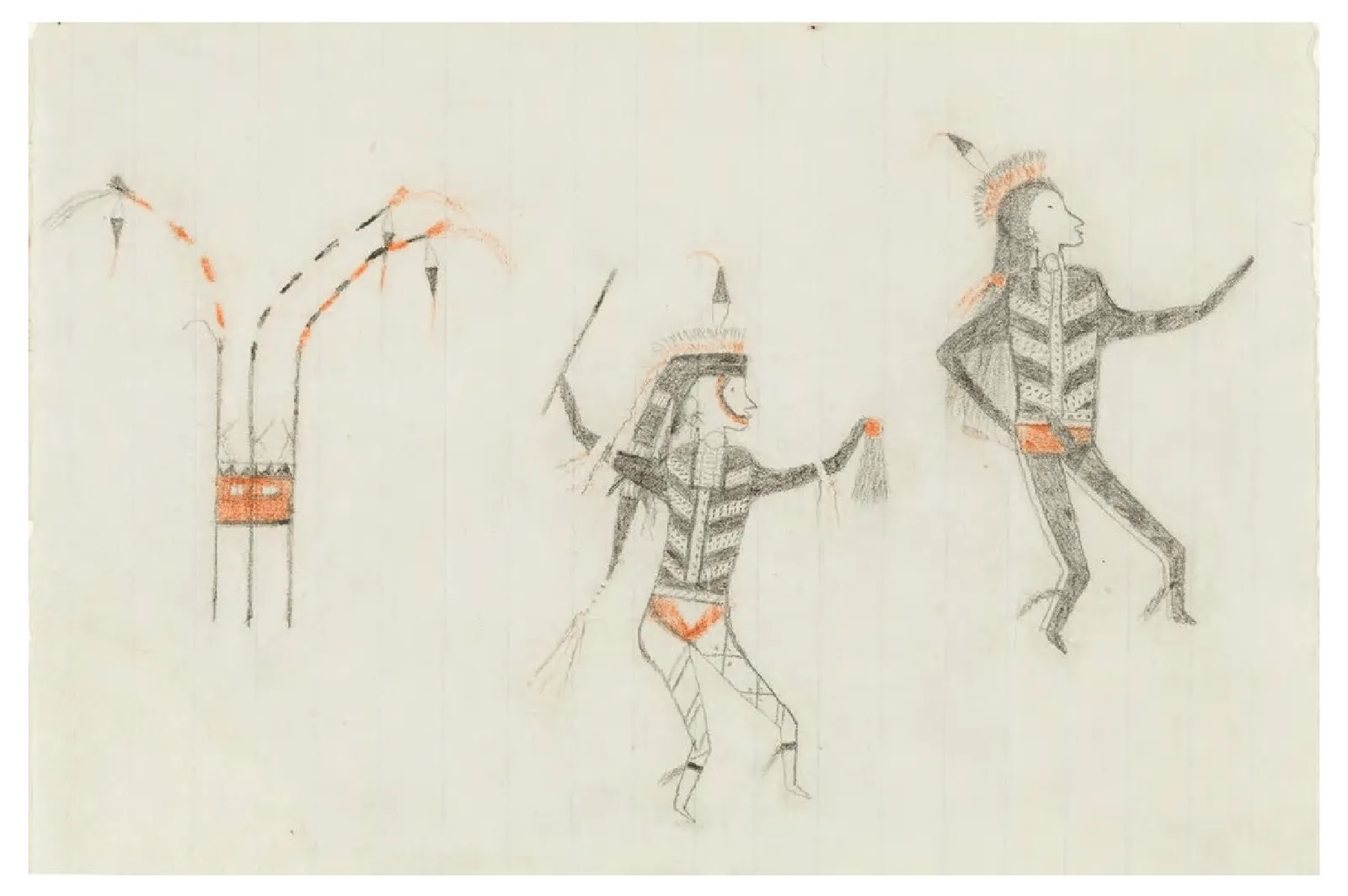 anonymous artist, Ledger Drawing, ca. 1880
