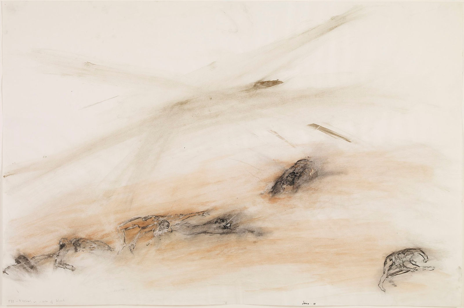 Nancy Spero, F111 - Victims in River of Blood, 1967