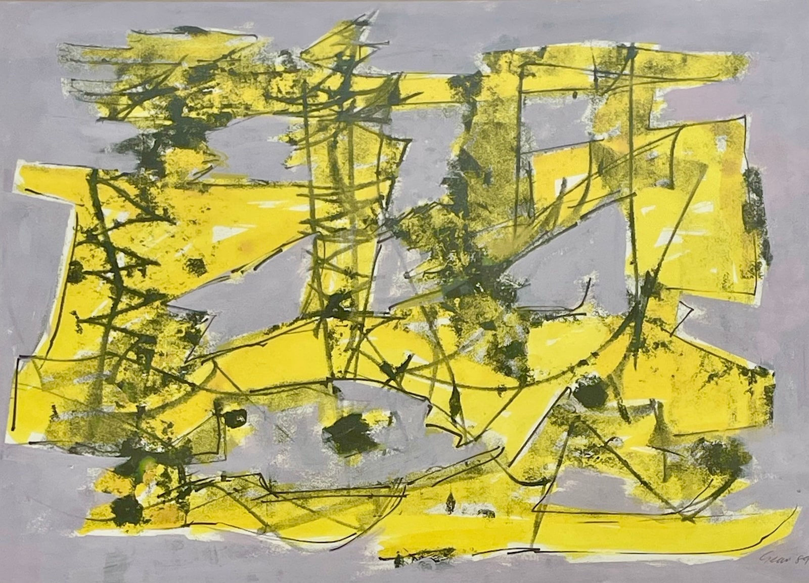 William Gear RA, Yellow Structure, 1989