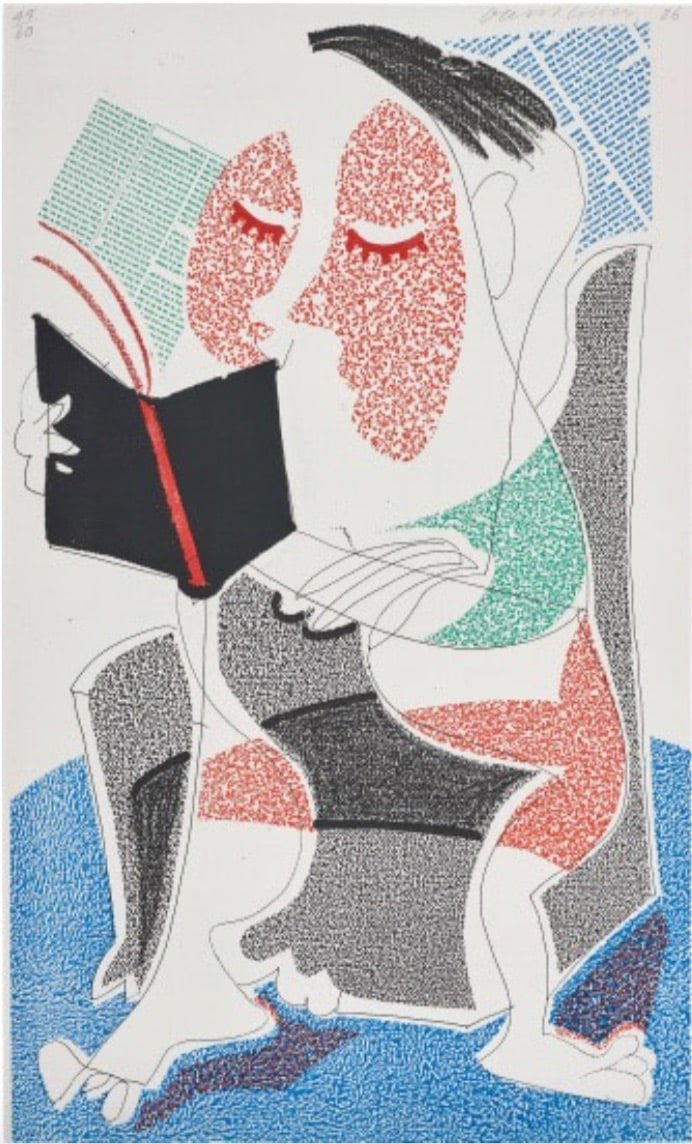 David Hockney RA, Man Reading Stendahl, 1986