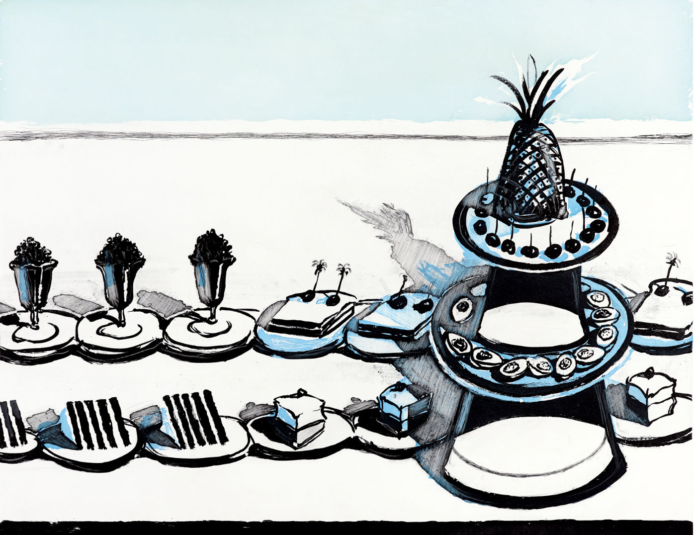 Wayne Thiebaud, Snack Bar, 2017