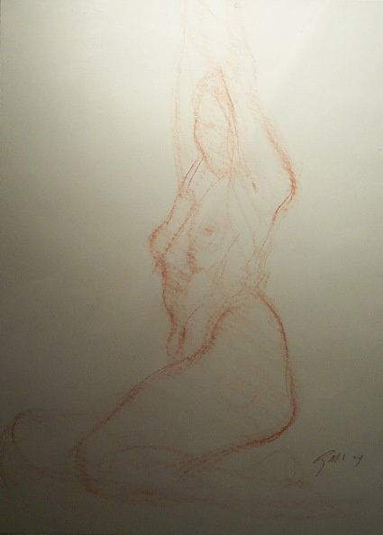 Richard MacDonald, Seated Nude Stretching, 2004