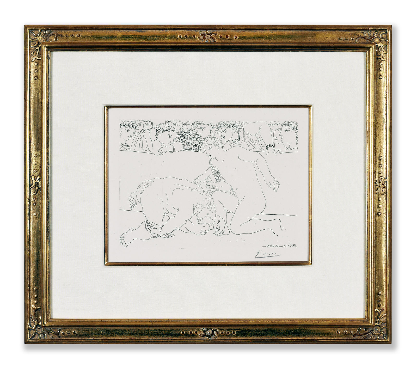 Pablo Picasso, Minotaure Vaincu (Vanquished Minotaur) from La Suite Vollard, 1933