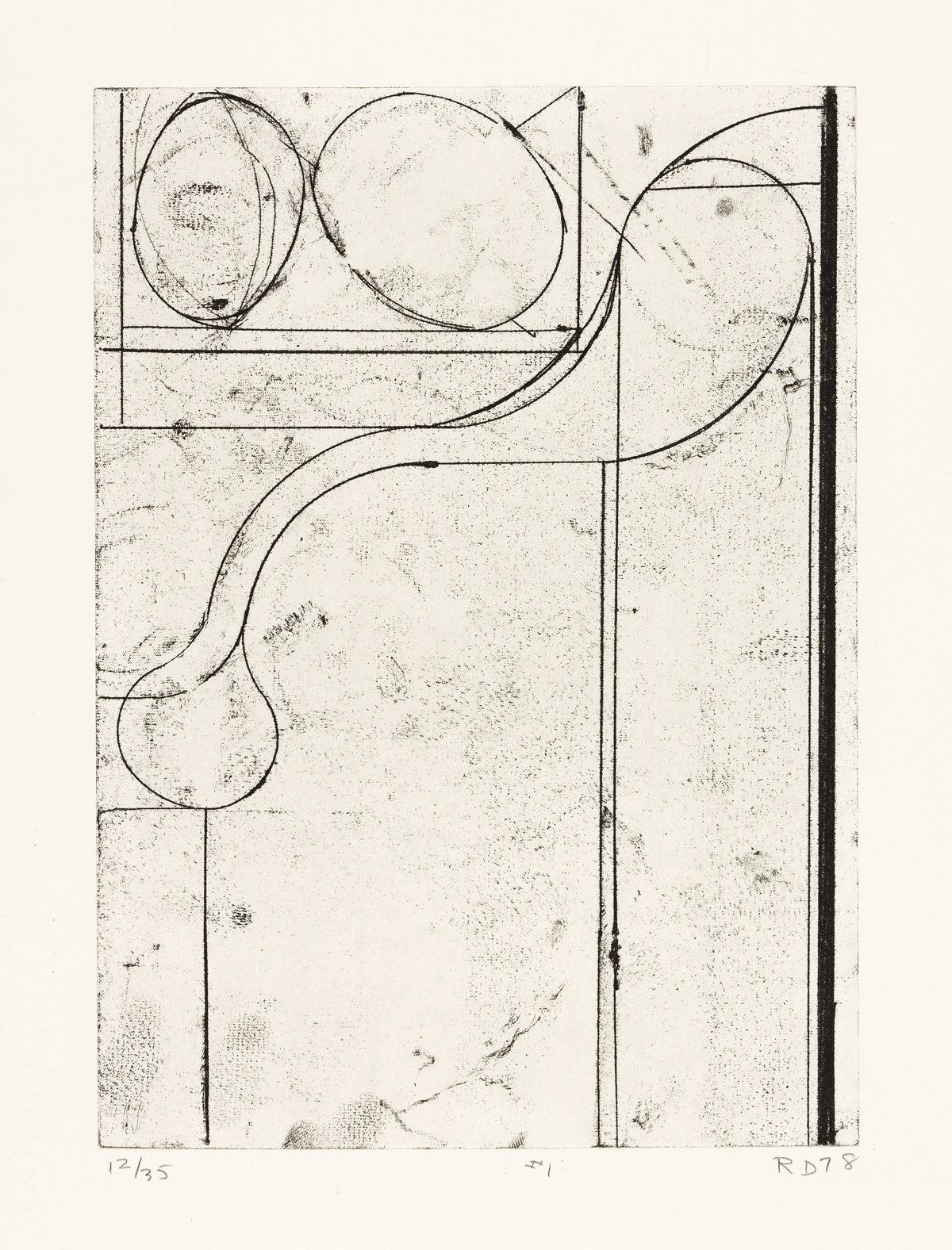 Richard Diebenkorn, Six Softground Etchings, #1, 1978