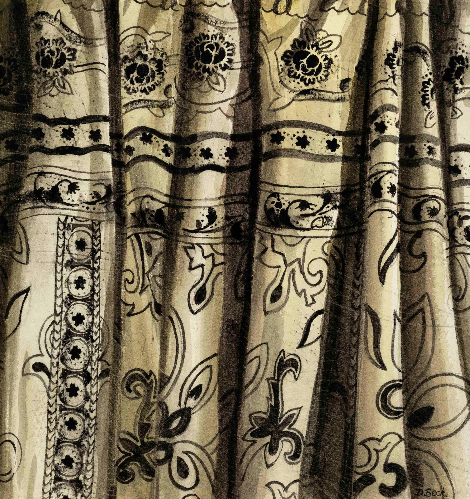 Deborah Beck, Flocked Fragment, 2022