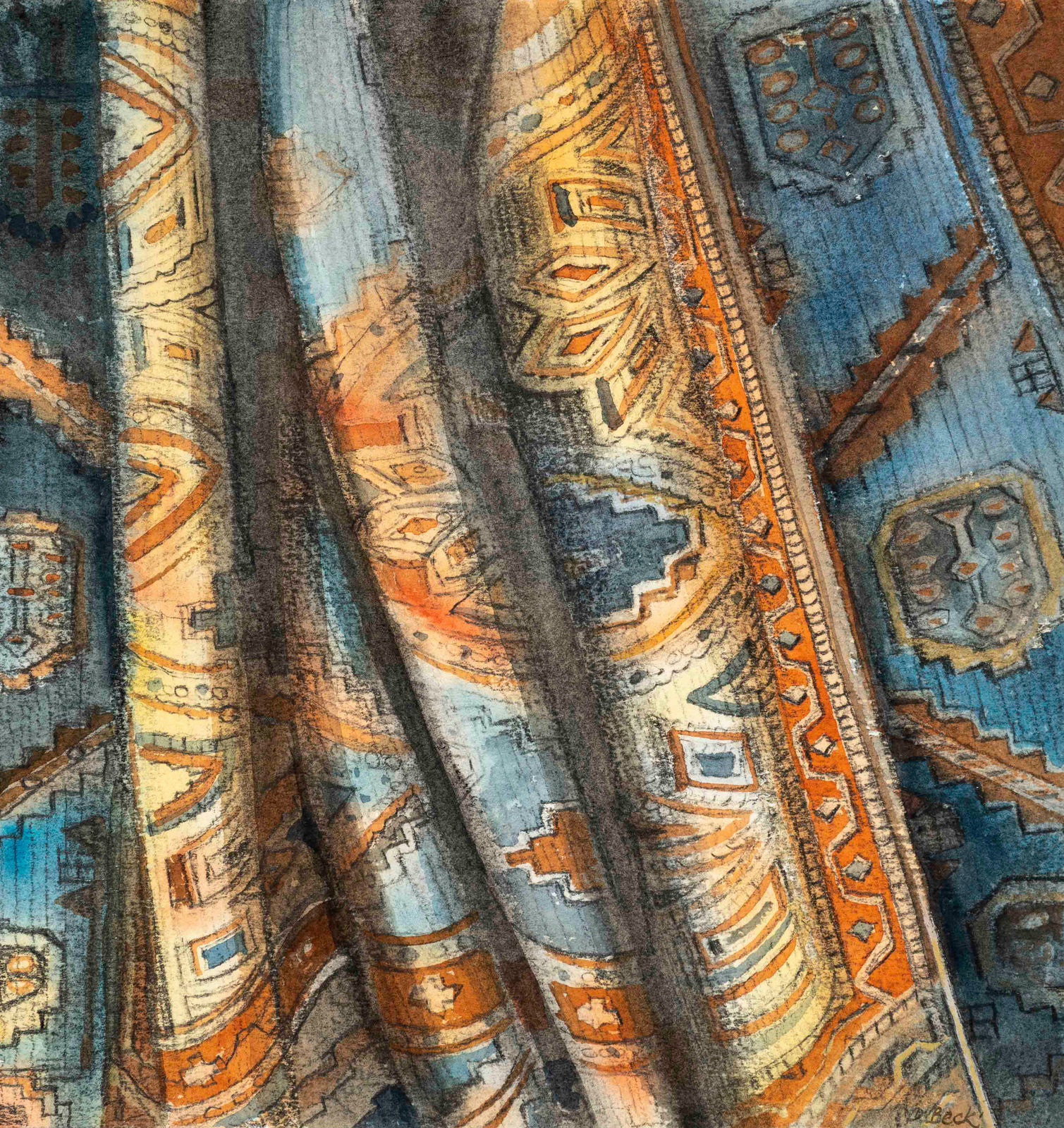 Deborah Beck, Heriz Drape, 2021