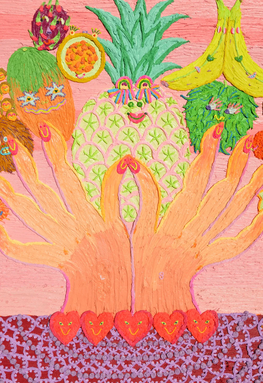 Laura López Balza, Lluvia de fruta II, 2025