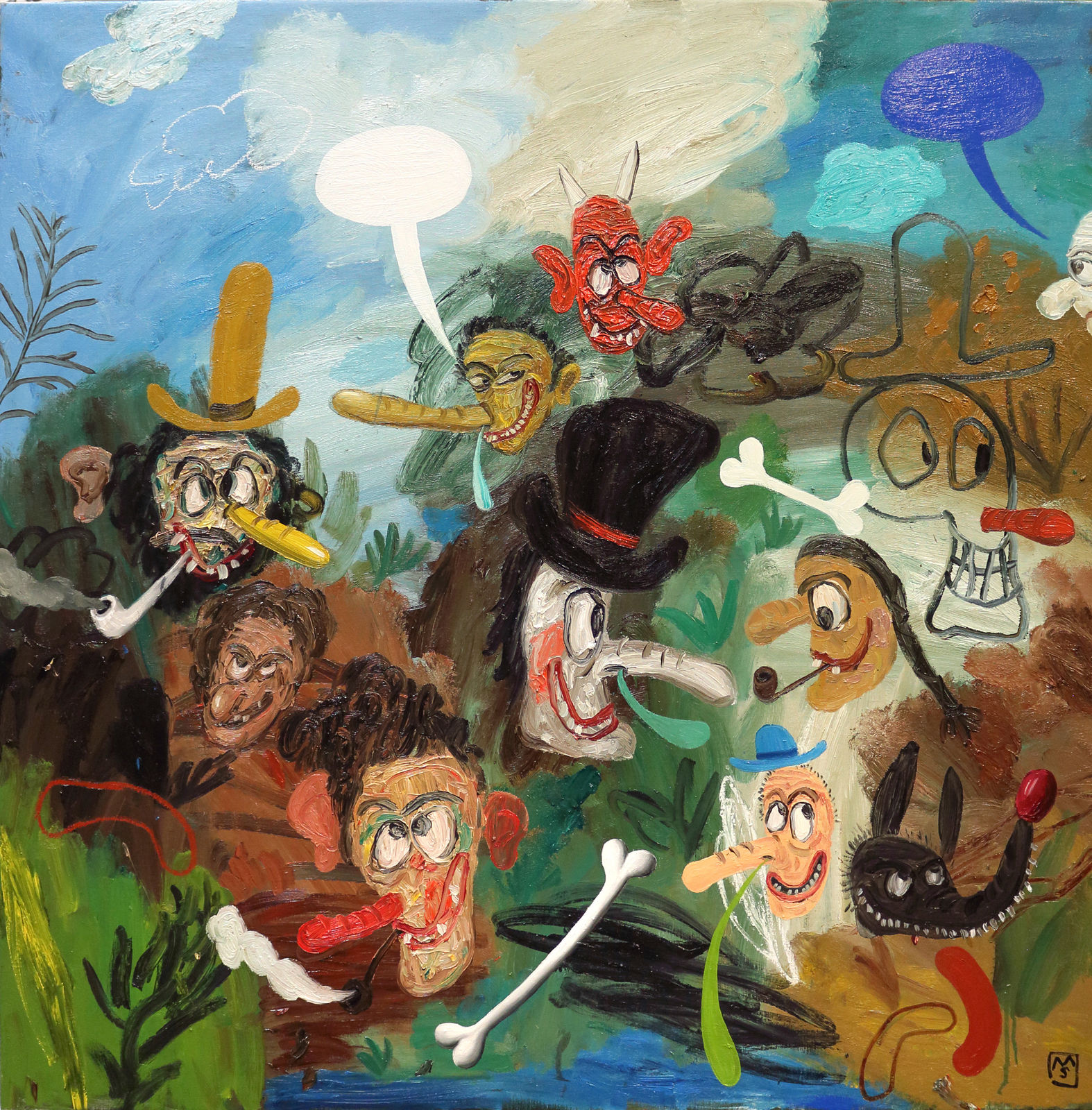 Matías Sánchez, La comuna, Pintores en la montaña., 2022