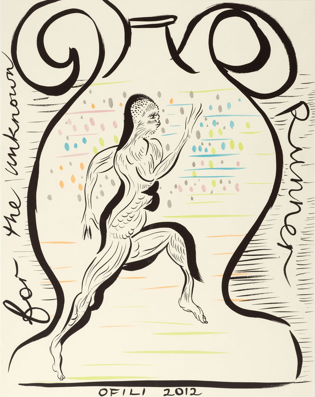 Chris Ofili, For the Unknown Runner, 2011-2012