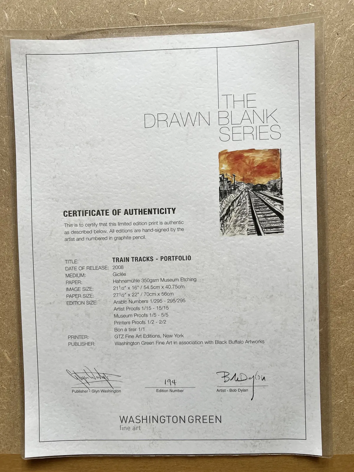 Bob Dylan, Train Tracks (orange), 2008