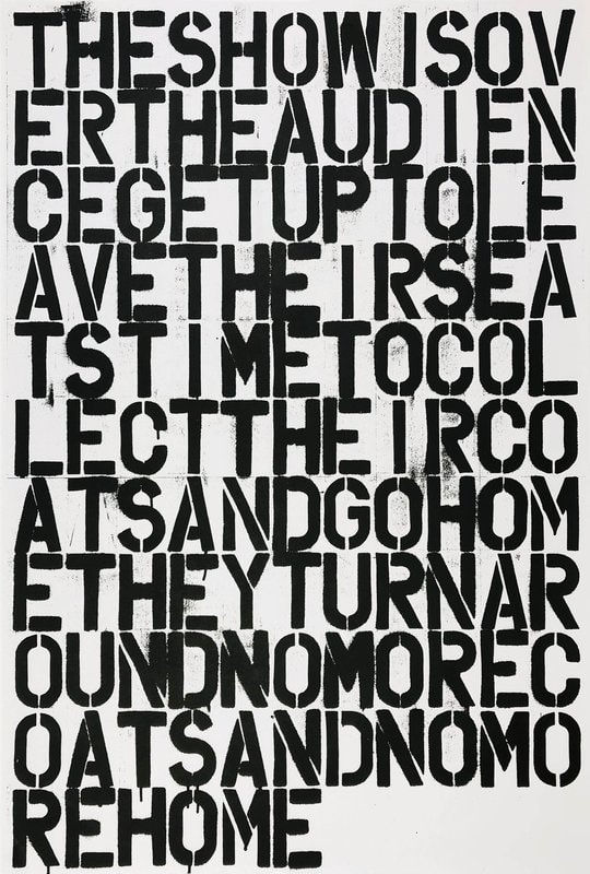 Christopher Wool and Felix Gonzalez-Torres, The Show is Over, 2019