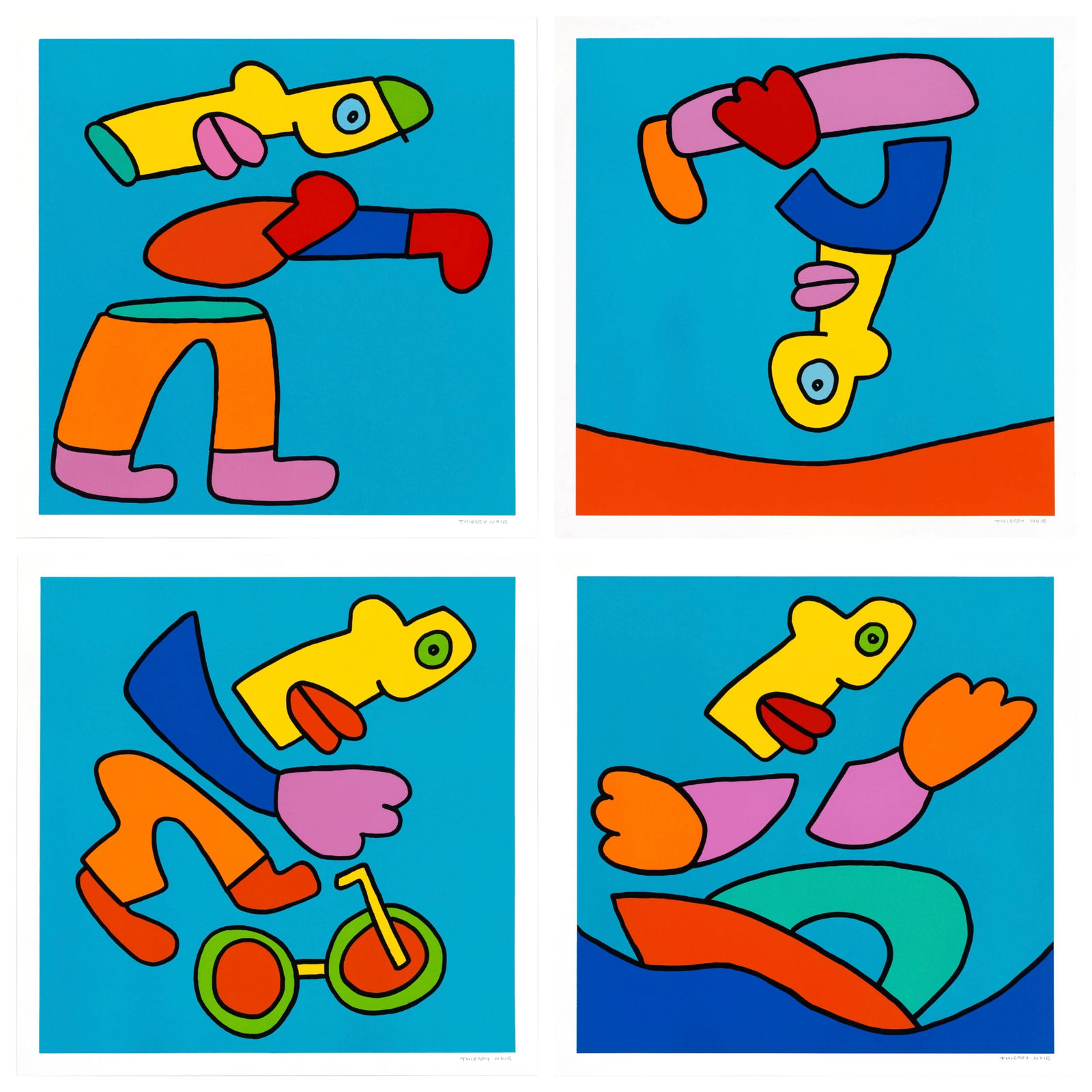 Thierry Noir, Olympics (Complete Blue set), 2024