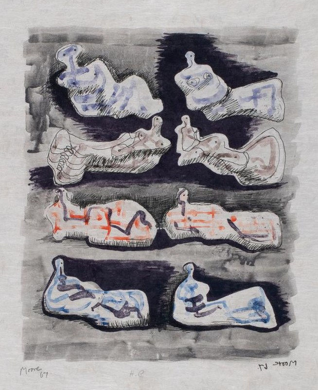 Henry Moore, Eight Reclining Figures I, 1967