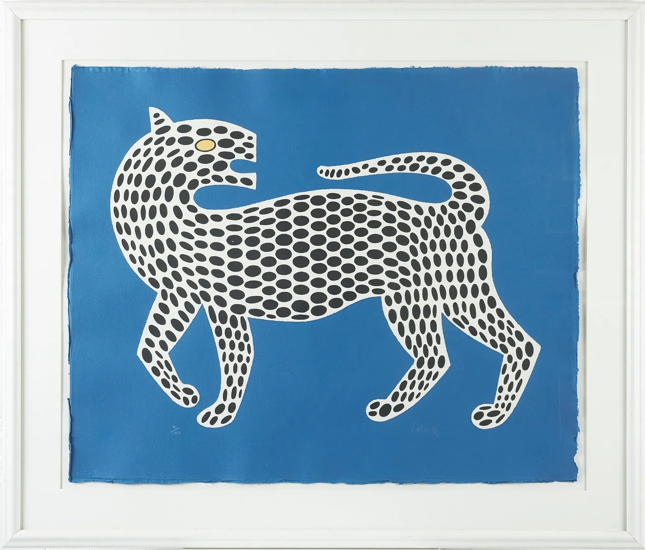 Victor Vasarely, Leopard (Blue), 1988