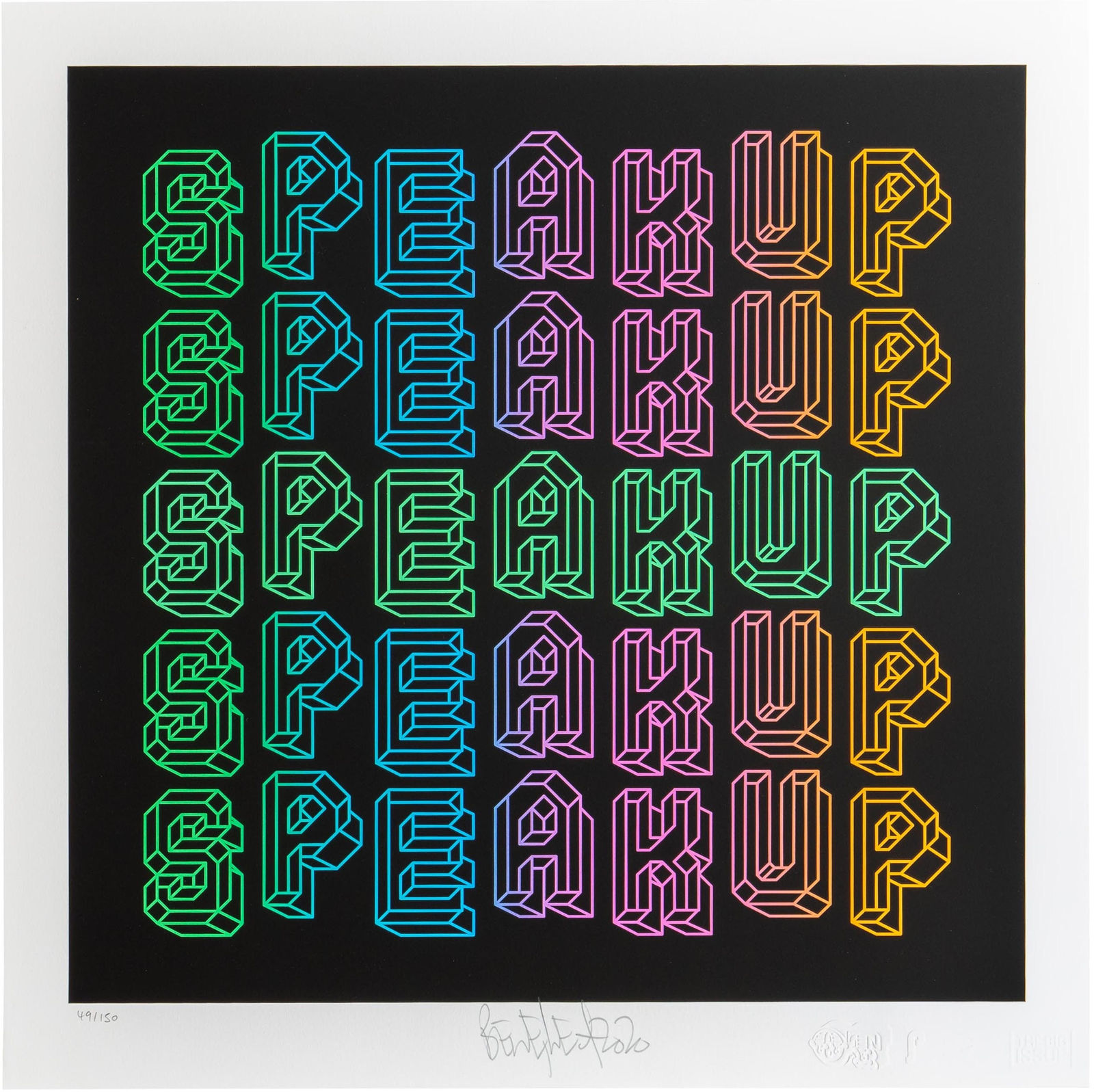 Ben Eine, Speak Up, 2020