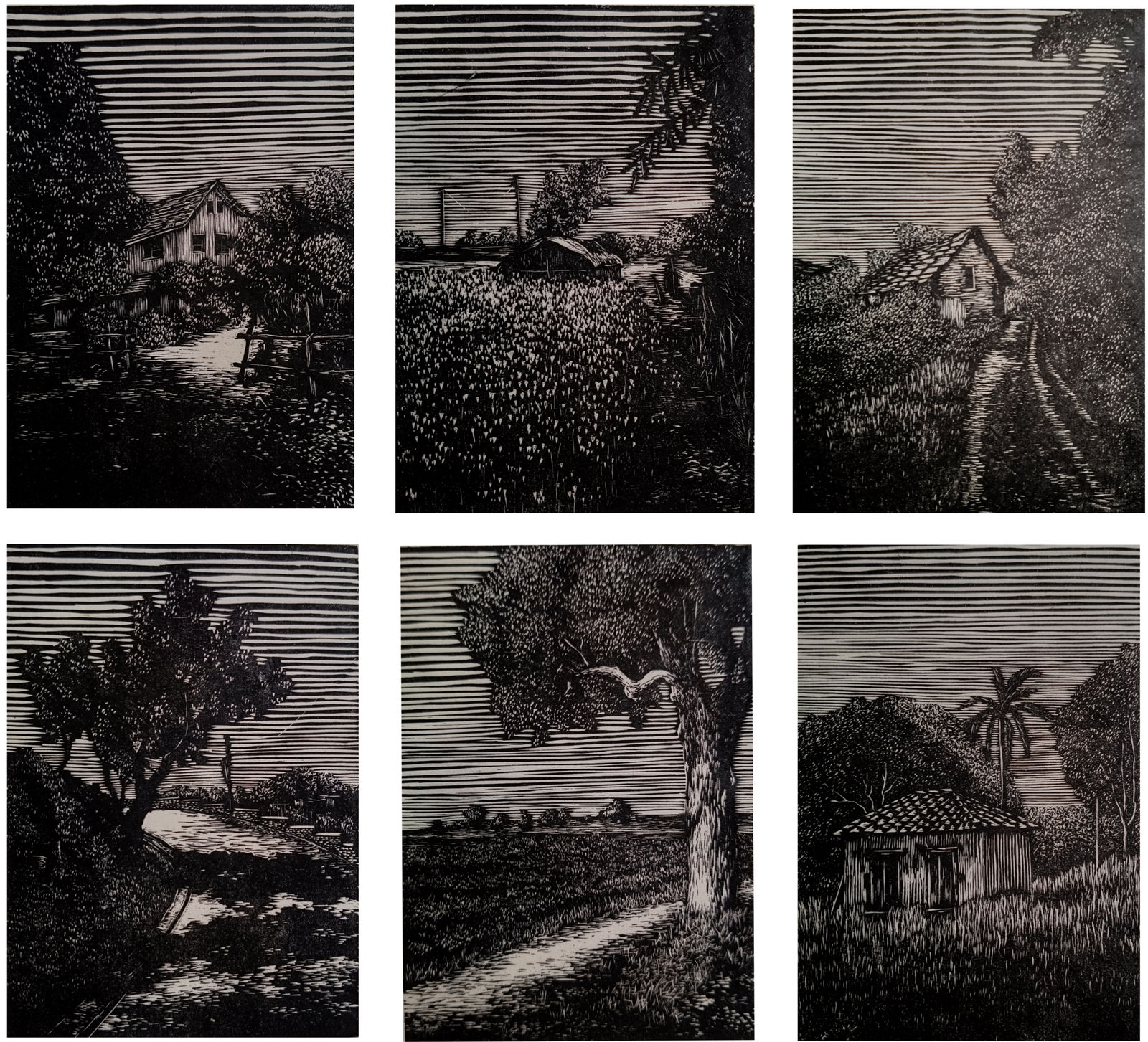 Sumesh Bareek, Untitled (Set of 6), 2024