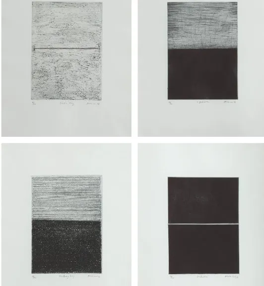 Zarina Hashmi, (a) Santa Cruz, (b) Night Sea, (c) Montesery Bay, (d) Dark Sea, 1996