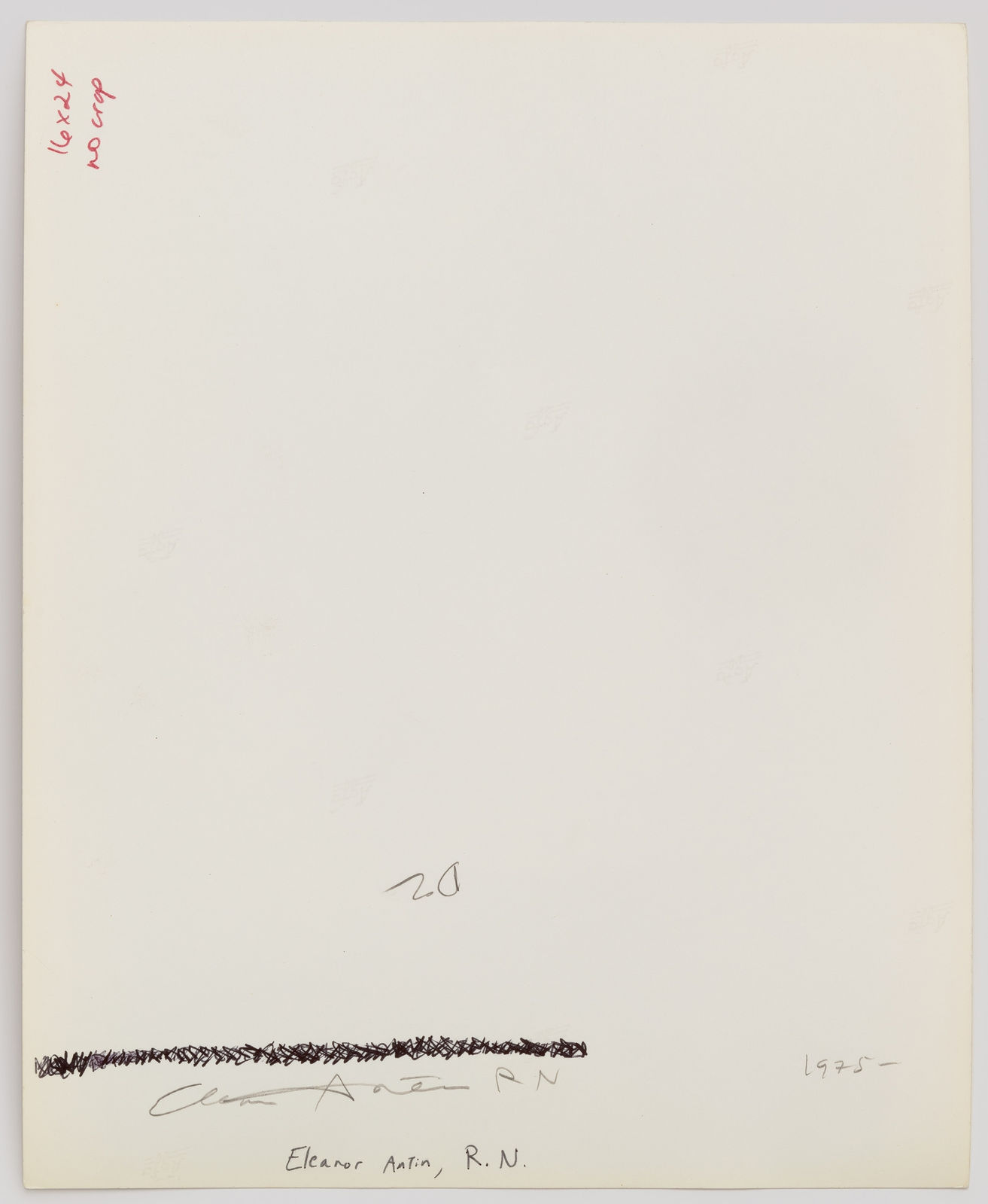 Eleanor Antin, Nurse Eleanor, 1975