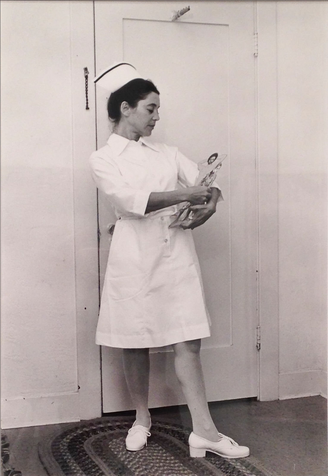 Eleanor Antin, What Have You Been Up To? (from "Nurse Eleanor"), 1975