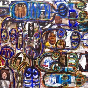 Aboudia, LES YEUX POP, 2017