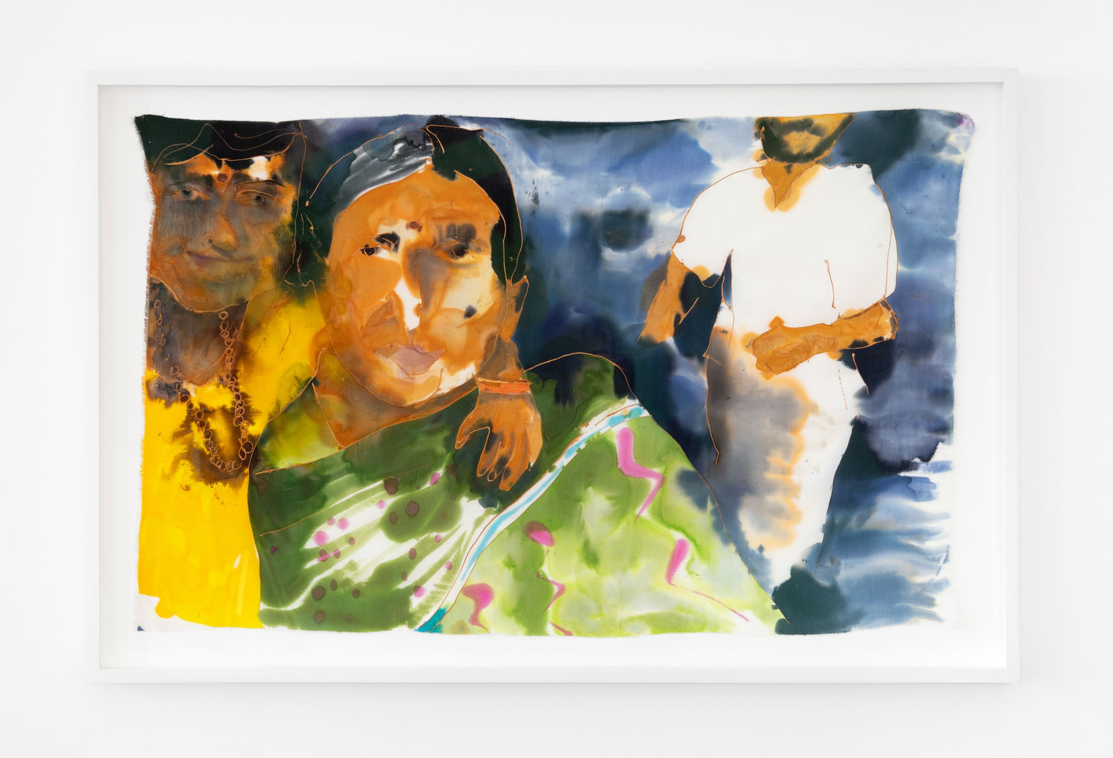 Melissa Joseph, Maria with Tessy Aunty in green sari, 2022