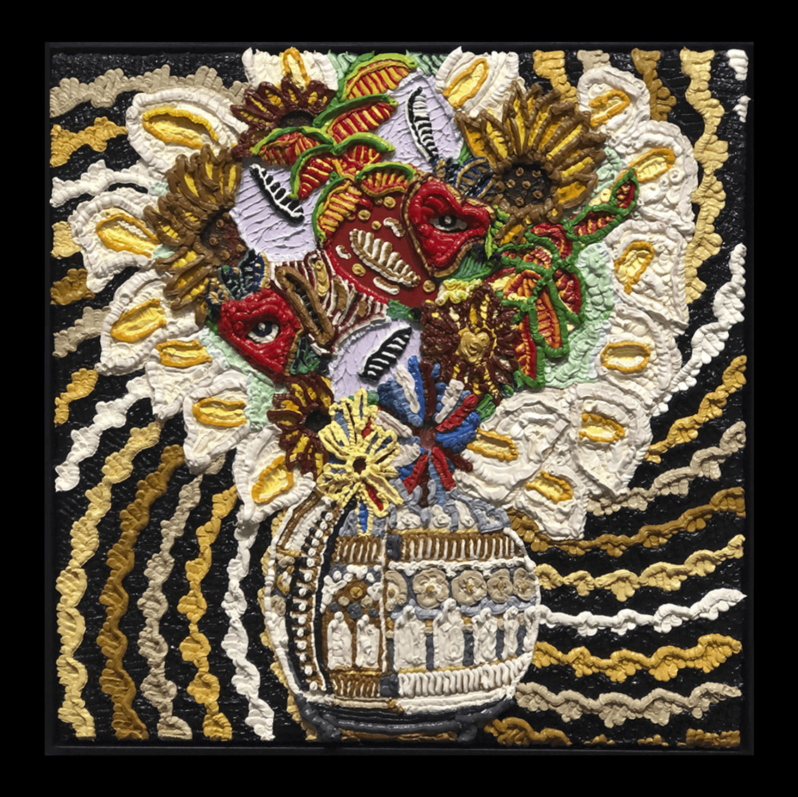 Caroline Larsen, Lillies, Hearts and Flowers, 2019